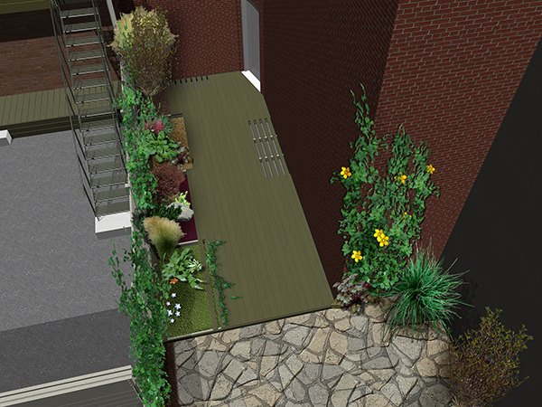 Cour et terrasse, Rue de Bordeaux - 25point4