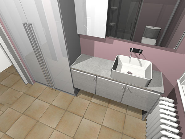 Conversion d'une buanderie en salle de bain dans un condo (Boul. St-Joseph) - 25point4