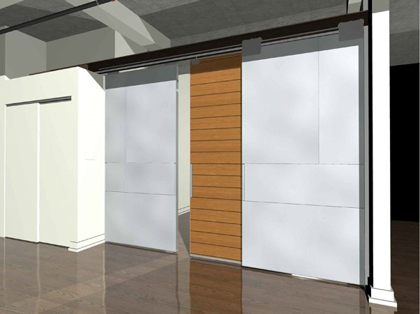 portes coulissantes à l'intérieur d'un loft (Montréal) 25point4